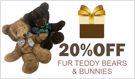 20% Off Fur Teddy Bears & Bunnies