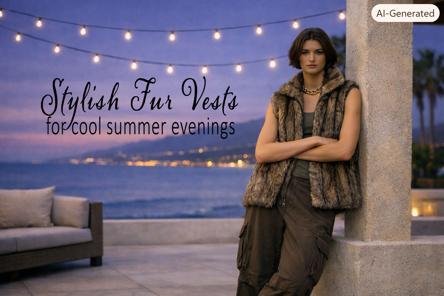 Stylish Fur Vests for cool summer evenings