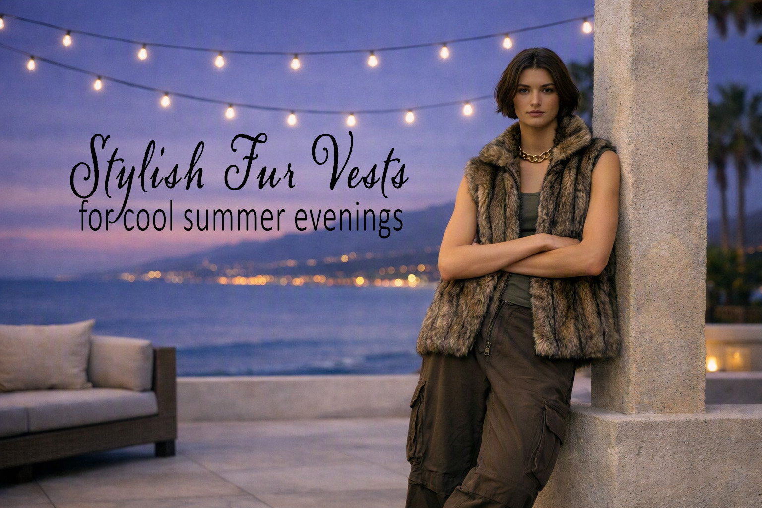 Stylish Fur Vests for cool summer evenings